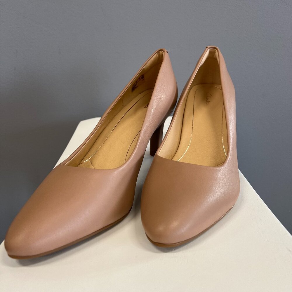 Clarks Calla Rose Leather Heels